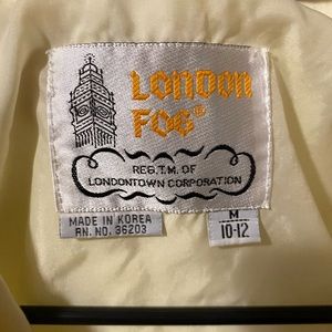 LONDON FOG PALE YELLOW JACKET